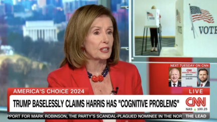 Nancy Pelosi reacts to Trump saying Kamala Harris has 